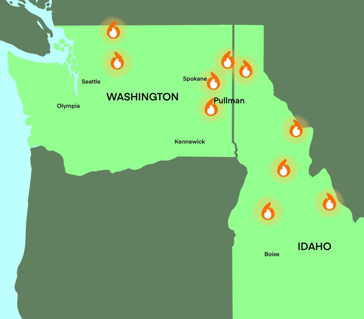 Washington and Idaho will face at least another month of wildfire season.