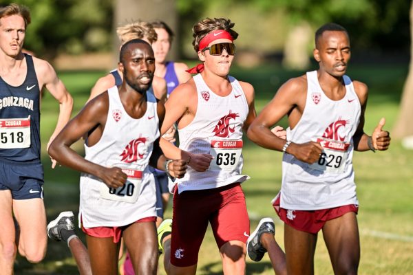 Three Cougs lead the pack during the Cougar Classic on Sept. 15, 2023
Credit: Washington State University/Bob Hubner