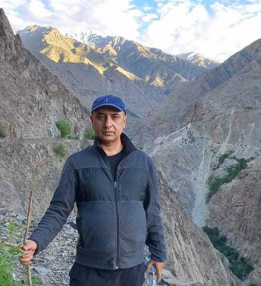 Athar Khan at Karakoram during the process of his research