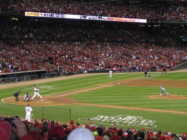 2011 World Series between the St. Louis Cardinals and Texas Rangers. 