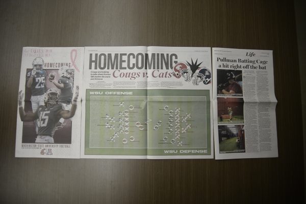 Oct. 12 edition of the Daily Evergreen, a special Homecoming Sports Edition, Oct. 12, in Pullman, Wash. 