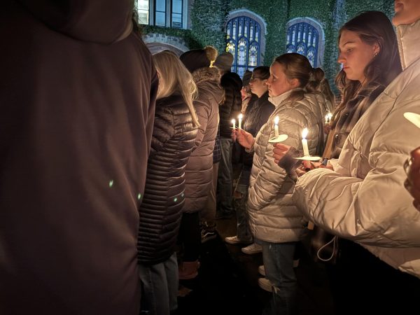 Students in the crowd of the vigil