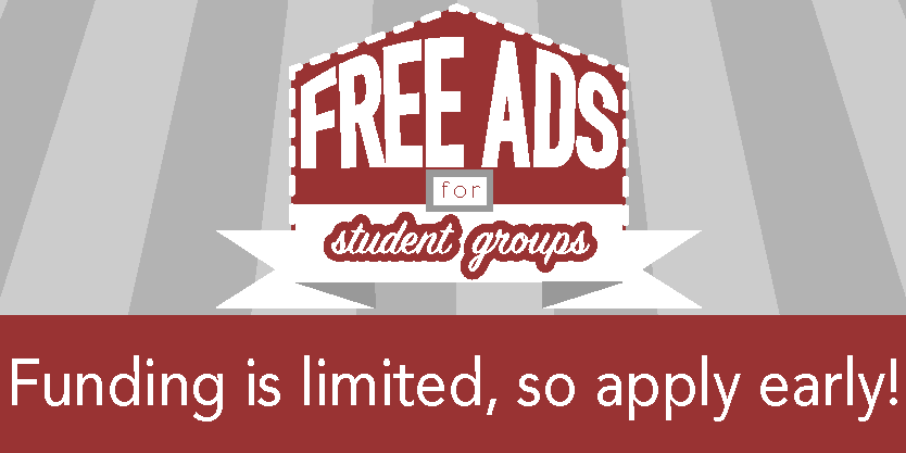 Free ads for student groups