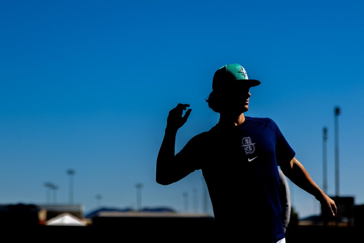 Mariners prospect Cole Young at the teams big league Spring Training facility, March 11, in Peoria, Arizona. 