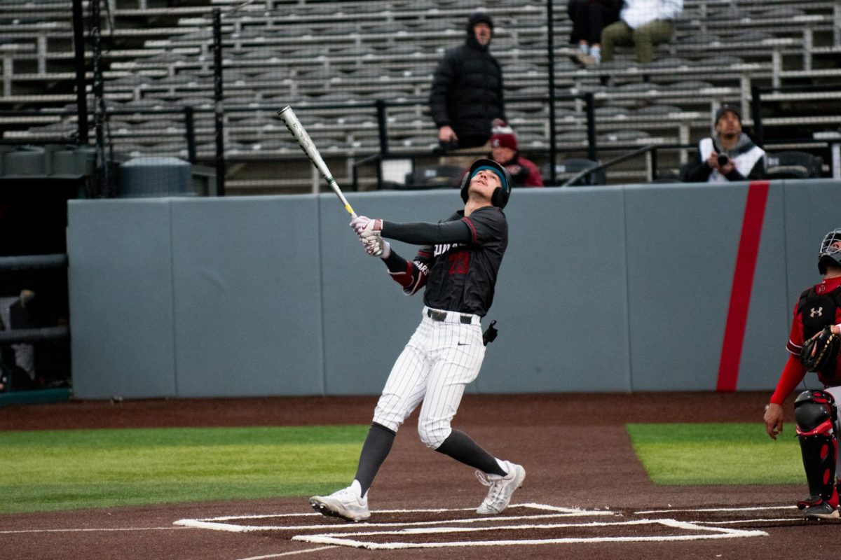 Max Hartman collected two hits against the Utah Utes, but was called out between first and second base when he passed the runner at first after hitting a home run. His hit is reflected in the box score as a two-RBI single. March 9 in Pullman, Wash.