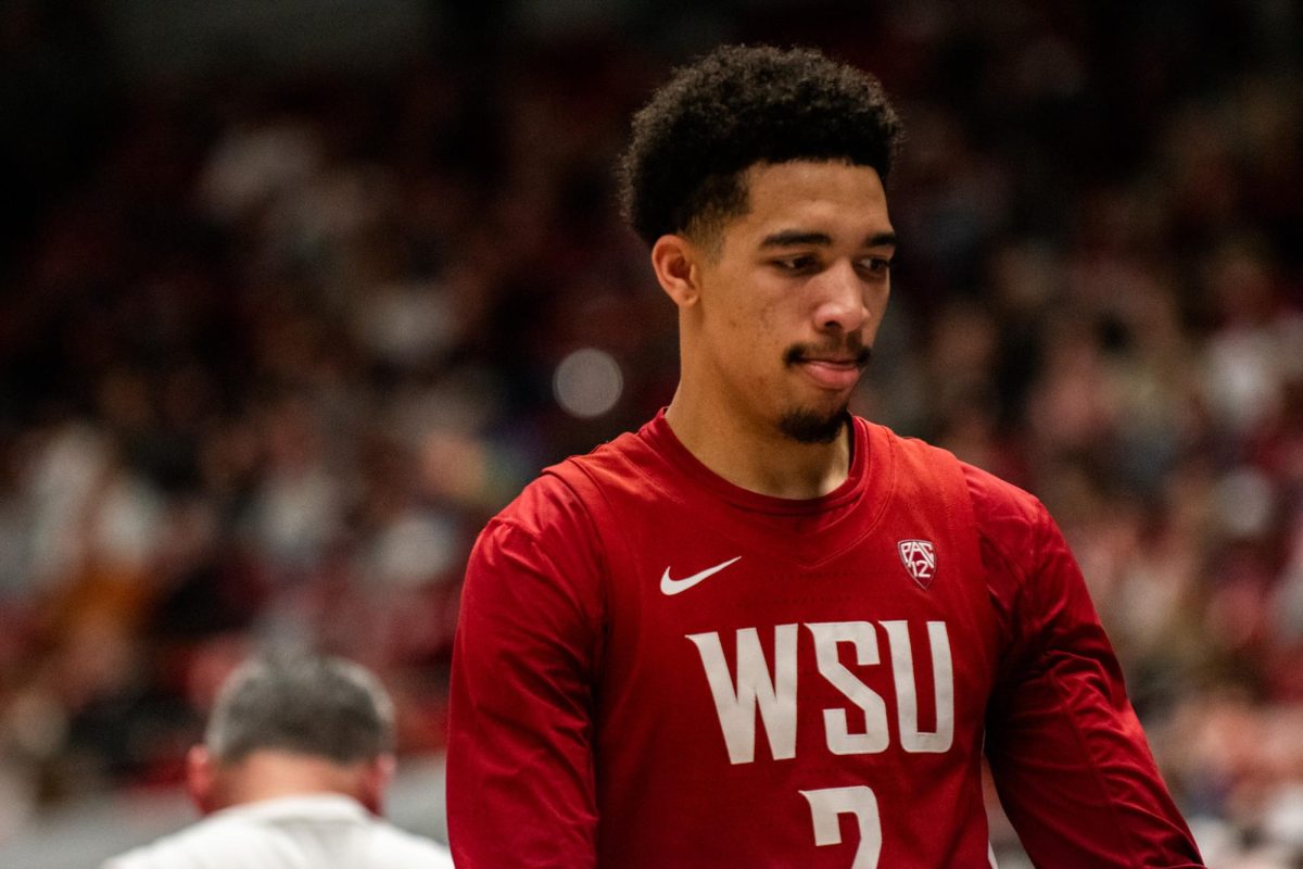 Myles Rice scored 8 points and grabbed five rebounds in WSUs 74-68 loss to UW, March 7 in Pullman, Wash.