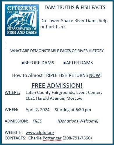 Dam Truths and Fish Facts meeting ad