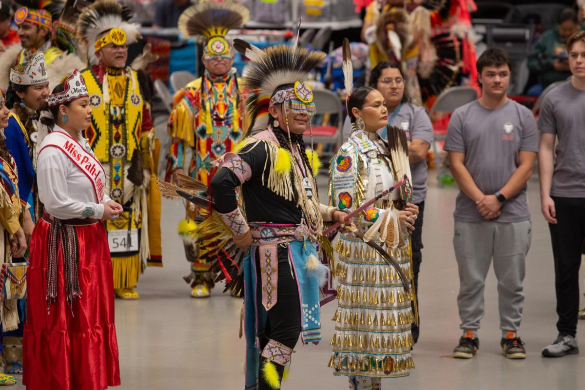 Performers from the 46th annual Pah-Loots-Puu Powwow at Beasley Coliseum, March 30, in Pullman, Wash. 