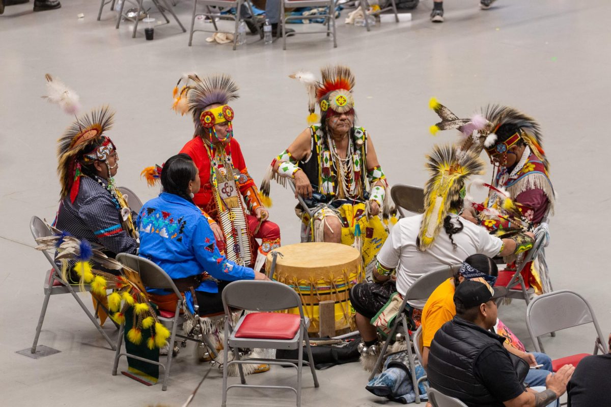Drummers from the 46th annual Pah-Loots-Puu Pow Wow held at Beasley Coliseum, March 30, in Pullman, Wash. 
