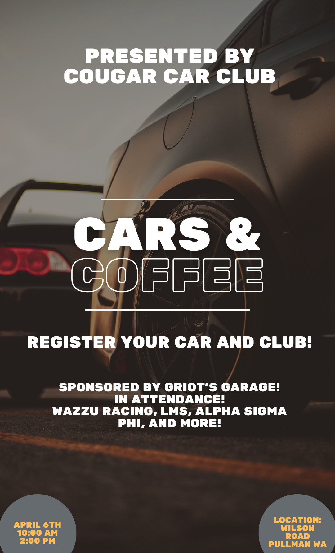 WSU Car Club gathering ad