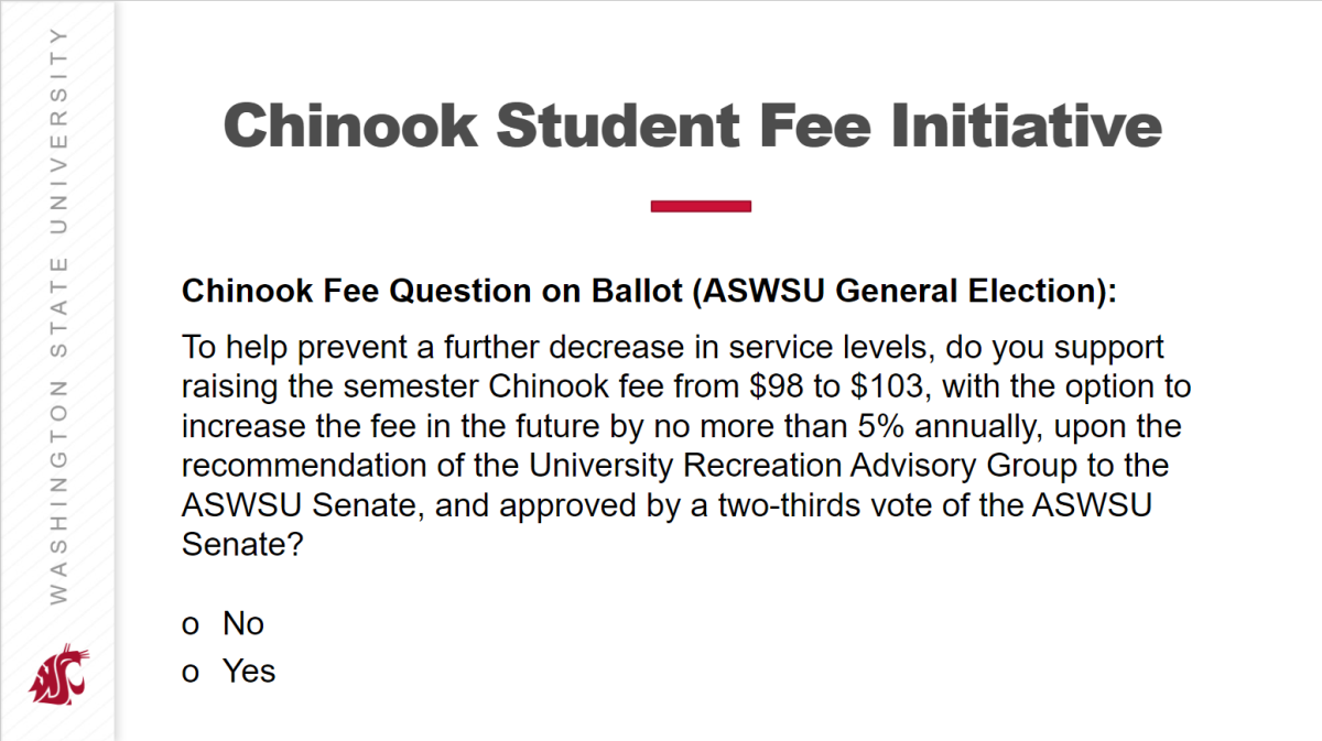 The Chinook fee increase will be the only referendum on the ballot. Courtesy of Isaac Velazquez.