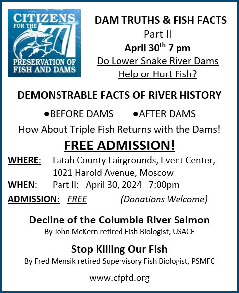 Dams and salmon meeting ad