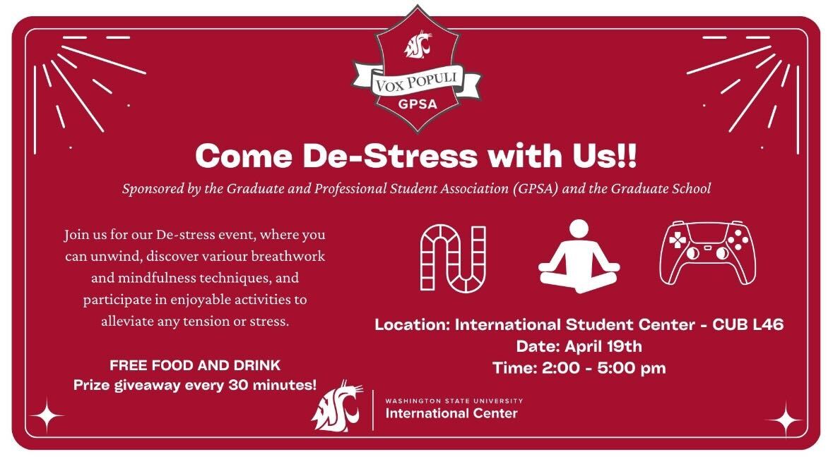 This is the first time the De-stress event has been held. Photo courtesy of Sydnee Schwendeman