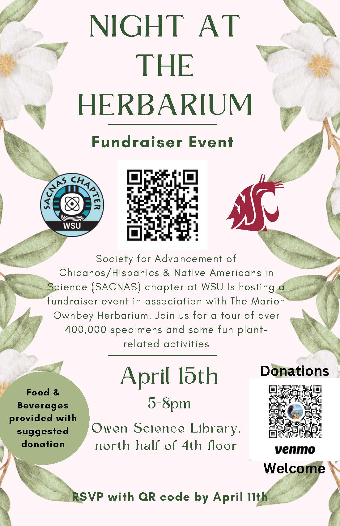 Night at Herbarium fundraiser ad