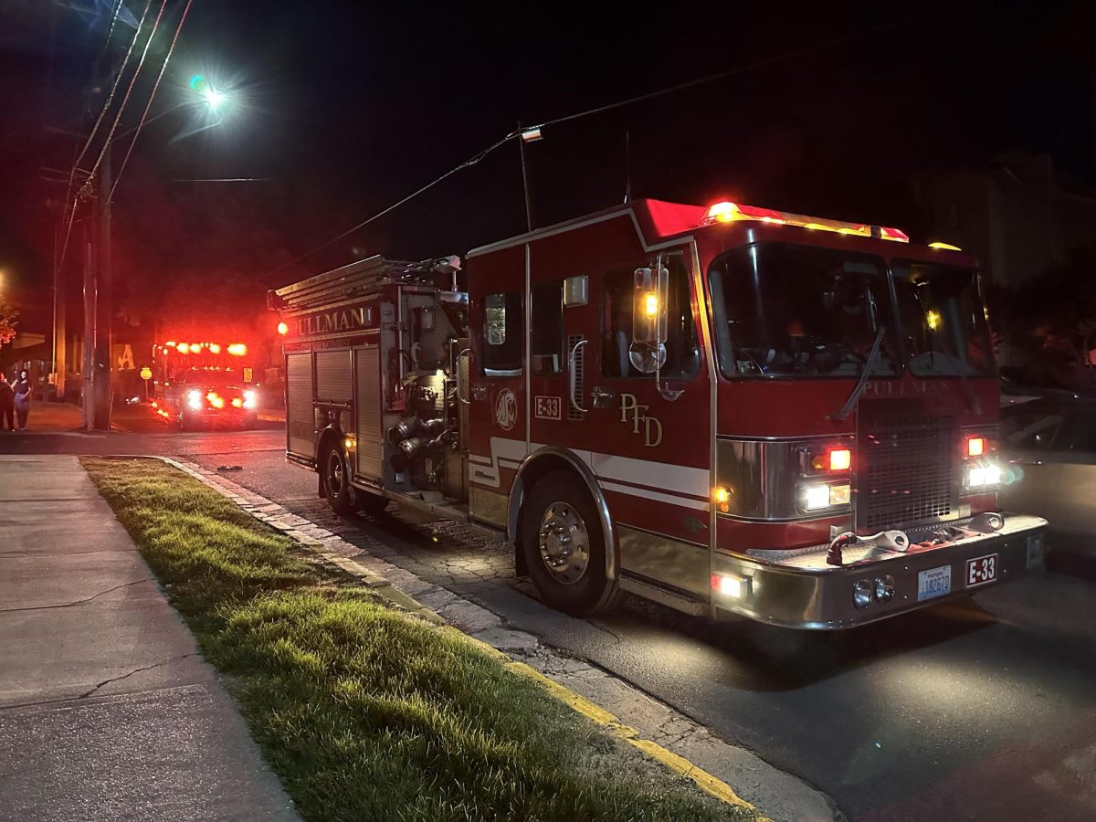 Fire Truck outside of Delta Tau Delta