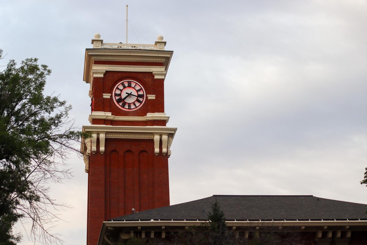 Bryan Clock Tower, Aug 13. in Pullman, Wash.