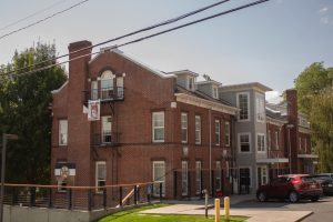 Sigma Nu fraternity house located on Greek Row 