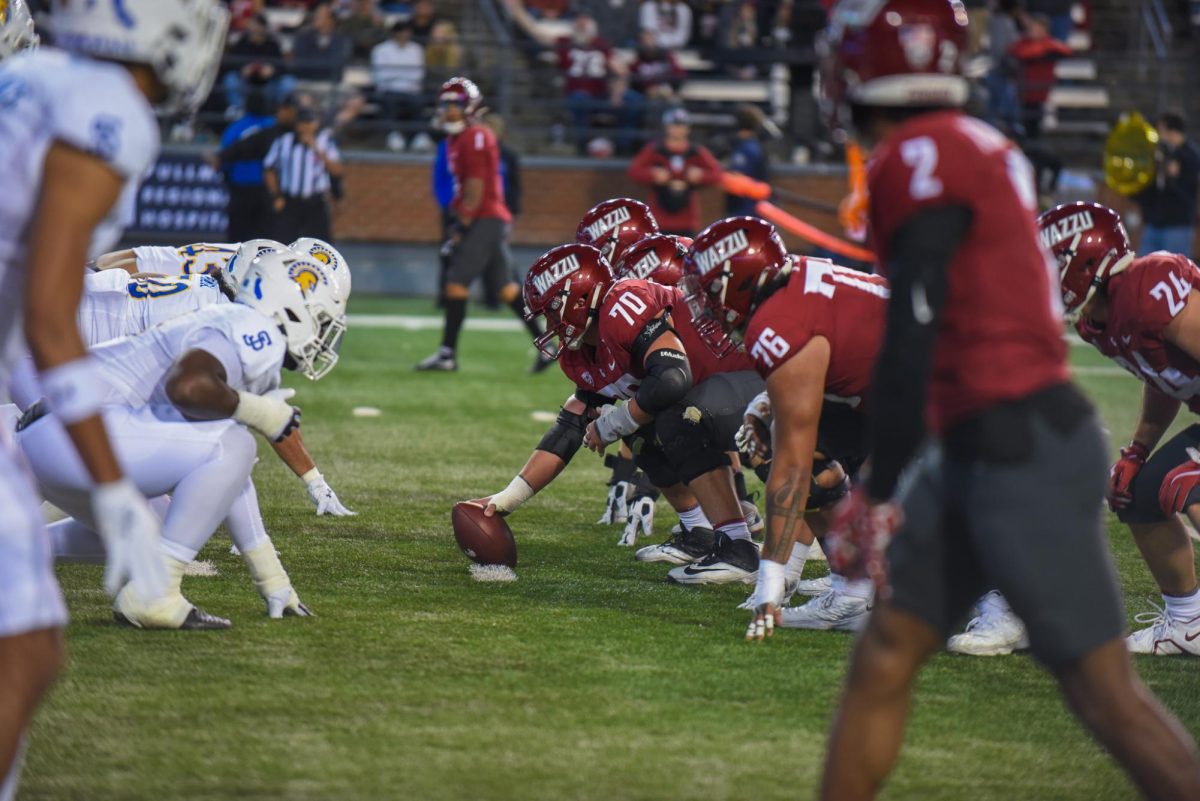 WSU offense lines up against the SJSU defense in a week four matchup from Gesa Field in Pullman, WA.