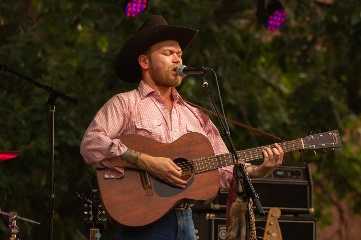 Singer Blaine Ross performing at CougFest 2024, Sept. 6, in Pullman, Wash.