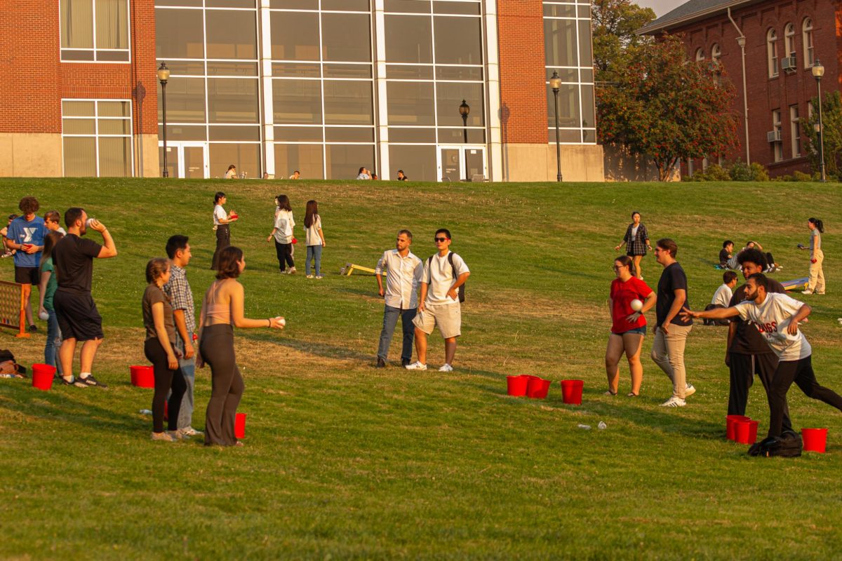 Attendants playing games on the Thompson Flats during CougFest 2024, Sept. 6, in Pullman, Wash.