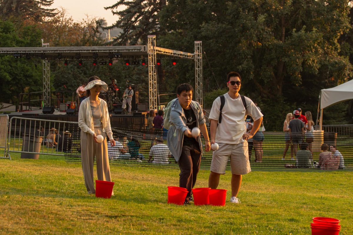 Attendants playing games on the Thompson Flats during CougFest 2024, Sept. 6, in Pullman, Wash.