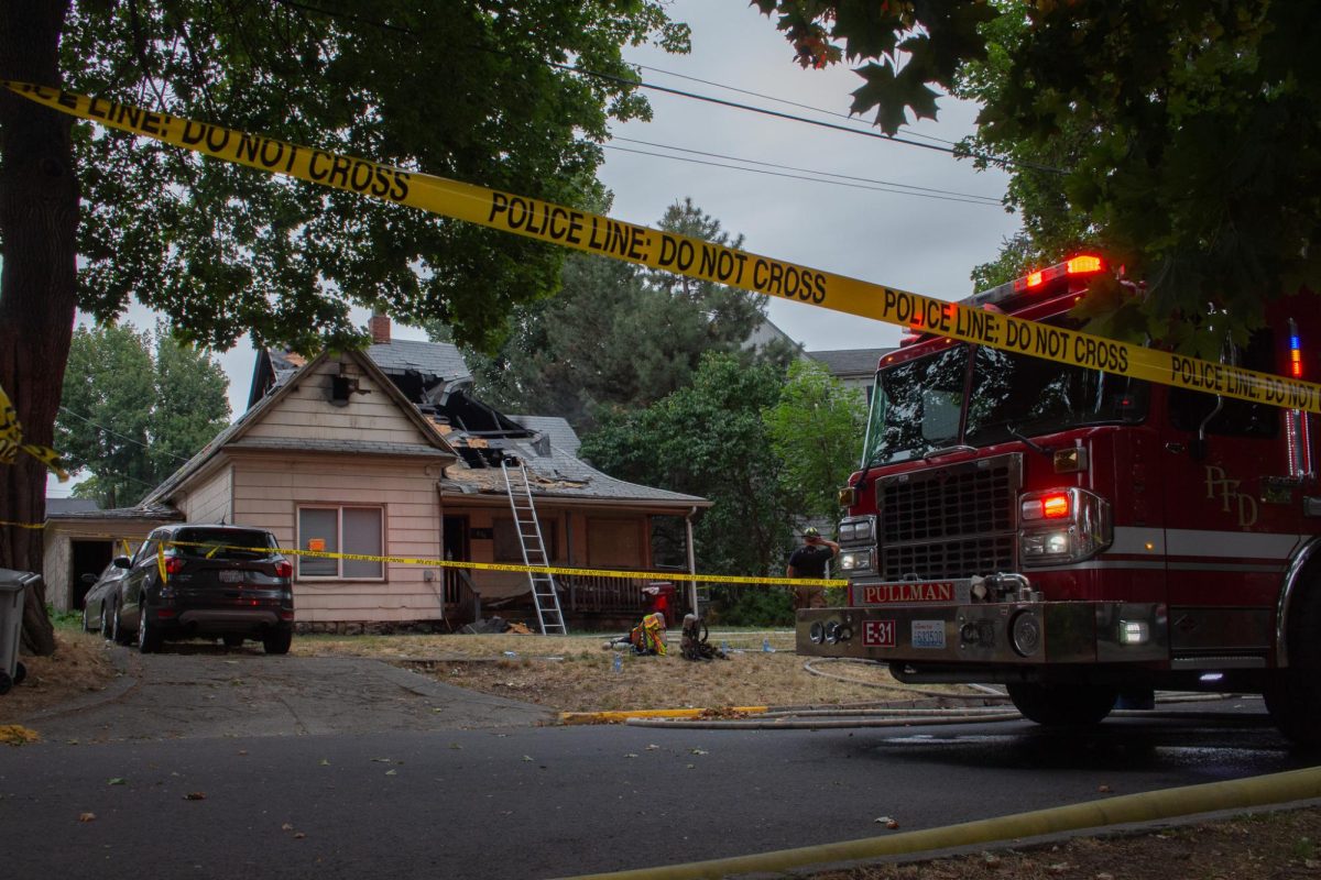 Pullman Fire Department on scene at the house fire on NE Opal St., Sept. 11, in Pullman, Wash.