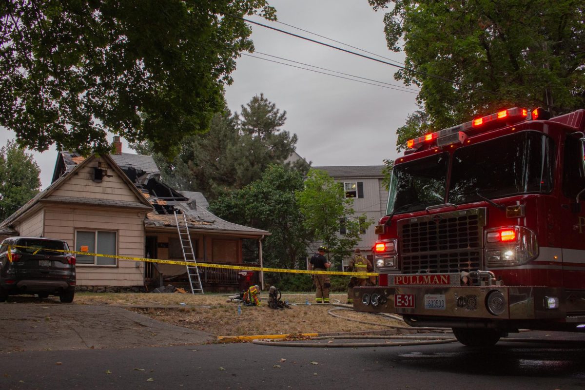 Pullman Fire Department on scene at the house fire on NE Opal St., Sept. 11, in Pullman, Wash.