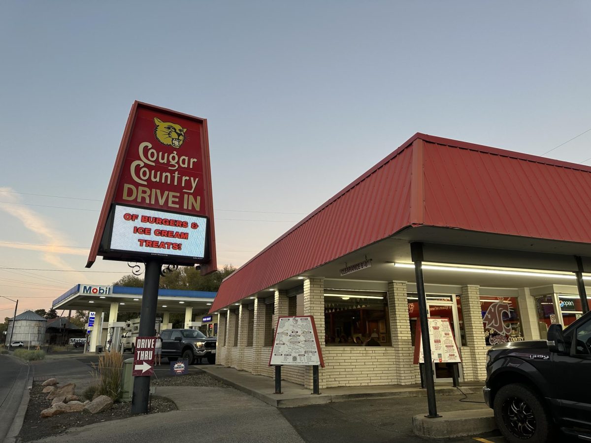 Cougar Country Drive-In, located at 760 N. Grand Ave, Pullman, WA.
