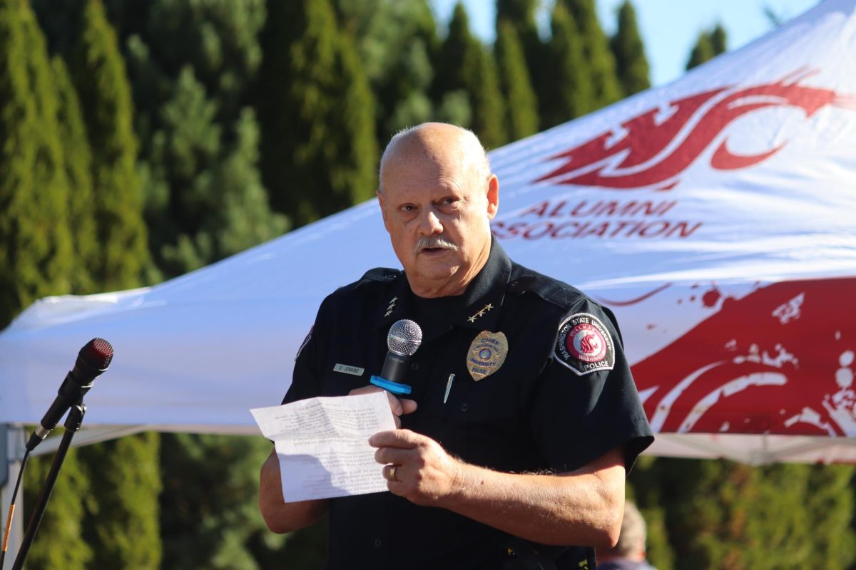 Police Chief Gary Jenkins at the Race for Campus Safety Sept. 28, 2024 in Pullman, Wash.