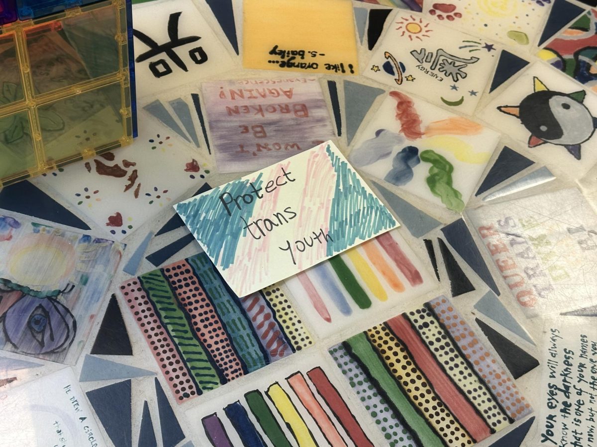 A table at the WSU LGBTQ Student Center in the Compton Union Building.