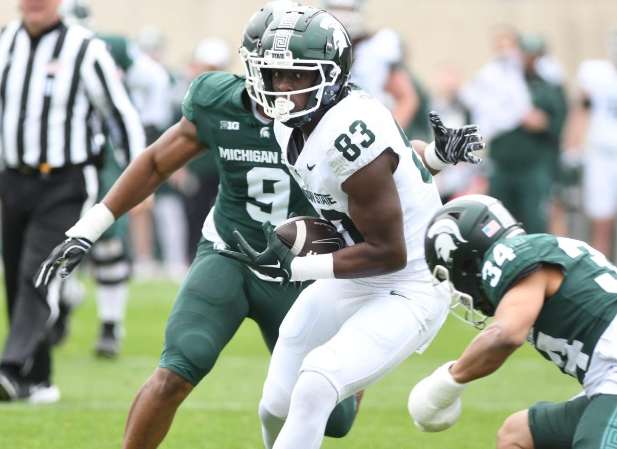 Tight end Ademola Faleye was one of a handful of Michigan State football players who entered the NCAA transfer portal 