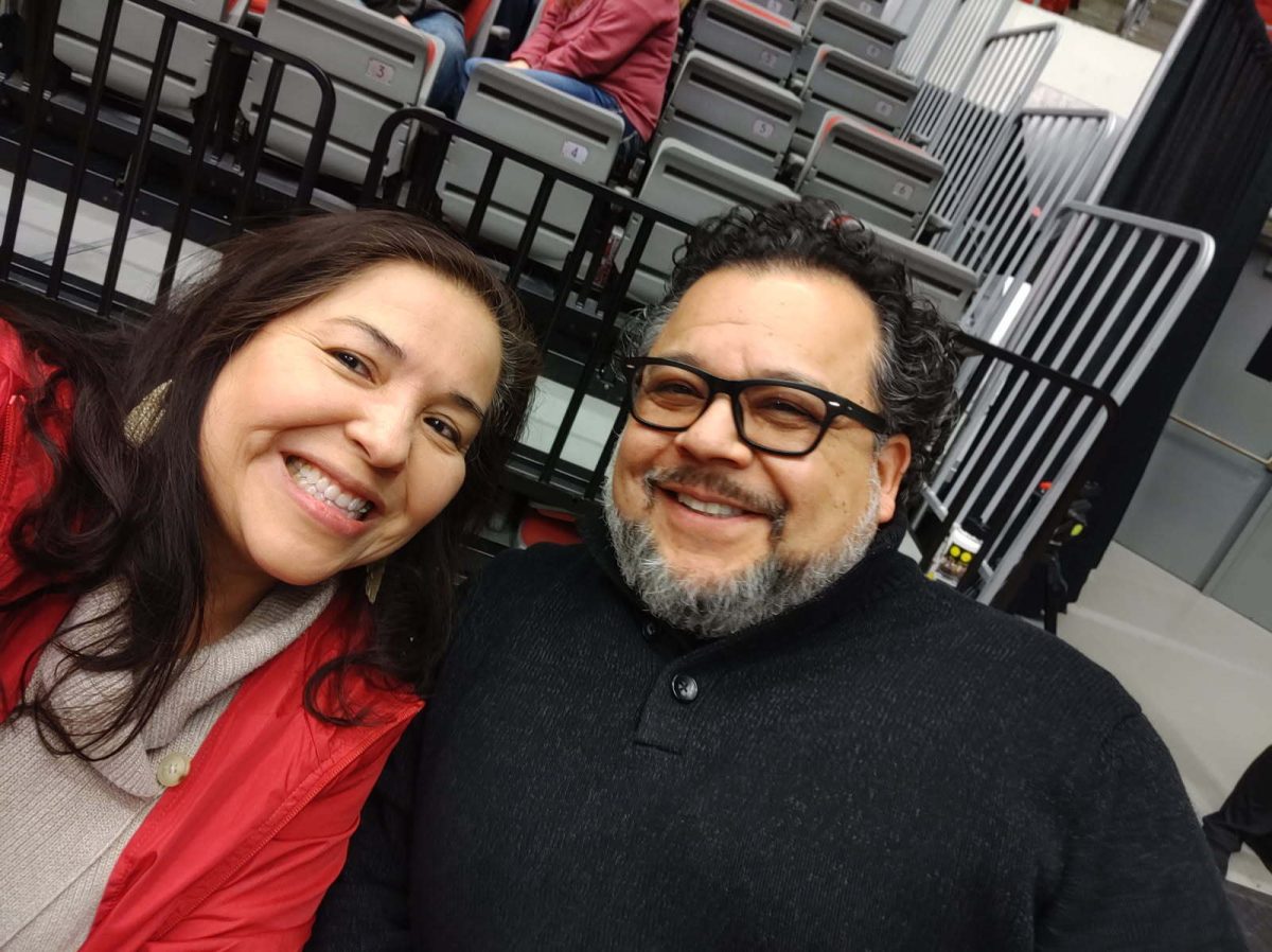 Lucila Loera and Raymond Herrera at Beasley Coliseum.