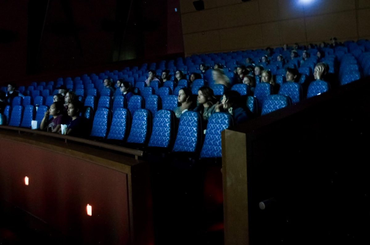 Students attending a showing of "Footloose"  in the CUB Auditorium on Aug. 25. 