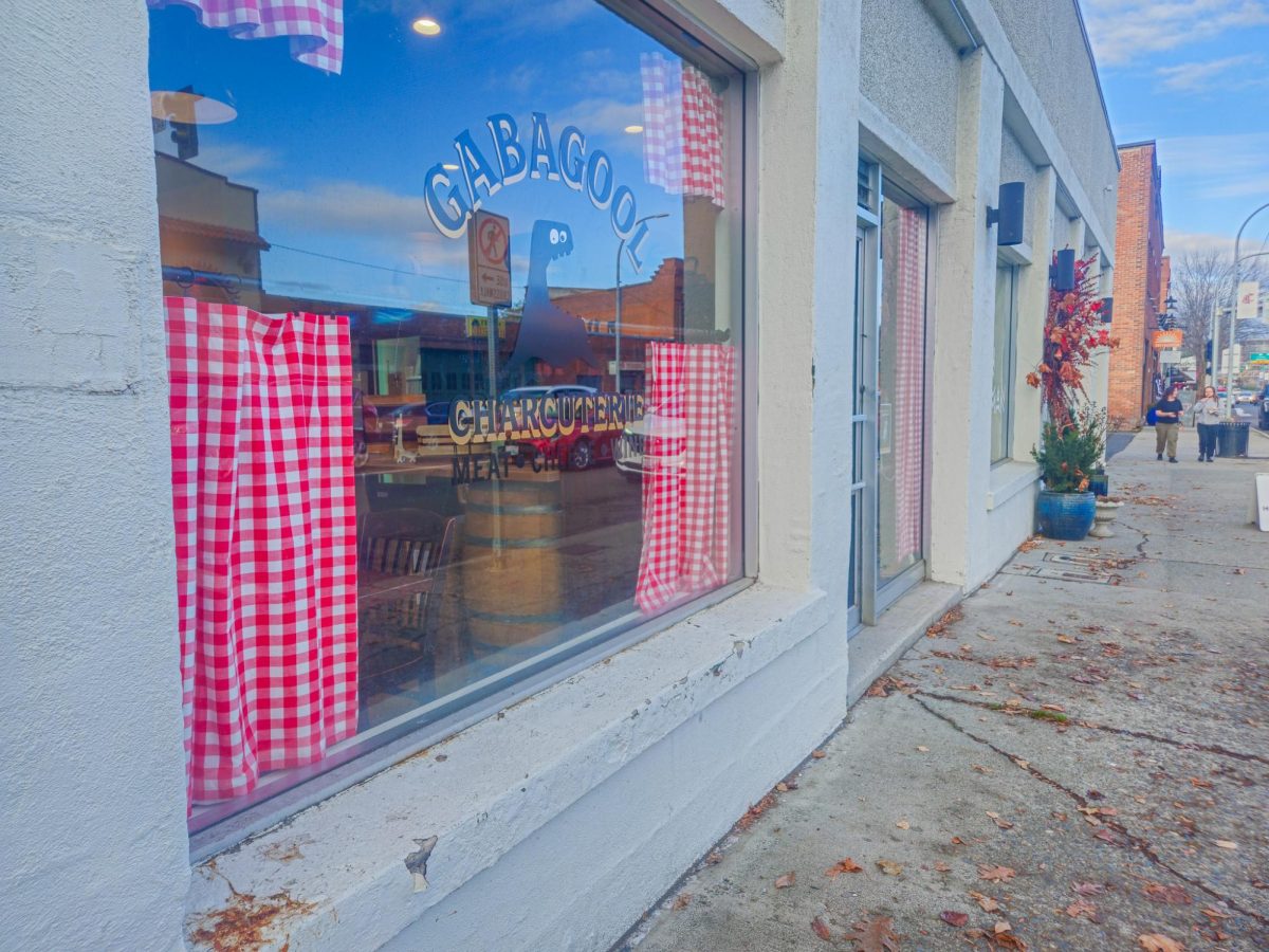 The outside window of Gabagool Charcuterie on Grand Ave., Nov. 15, 2025
