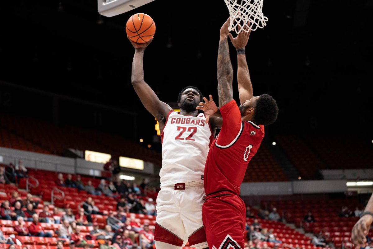 Washington State Forward ND Oakfor takes a shot during the Cougars' win over Southern Utah on Wednesday, Nov. 19 at Beasley Colosseum. 