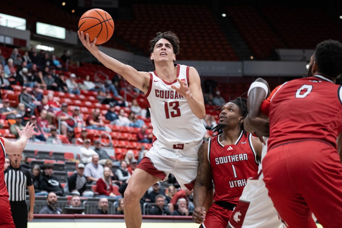 Washington State Guard Adria Rodriguez takes a shot during the Cougars' win over Southern Utah on Wednesday, Nov. 19 at Beasley Colosseum. 