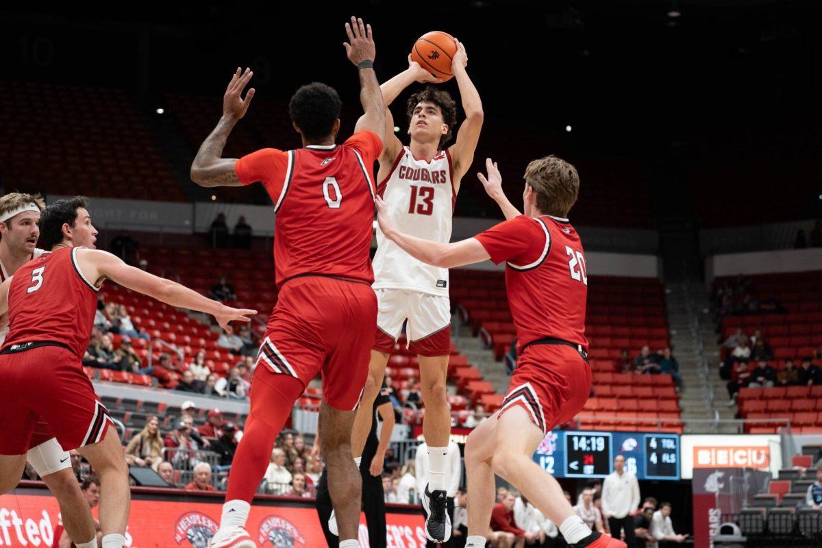 Washington State Guard Adria Rodriguez takes a shot during the Cougars' win over Southern Utah on Wednesday, Nov. 19 at Beasley Colosseum. 