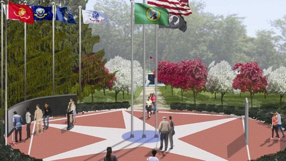 An artist's rendering of Veterans Park. (Courtesy of the City of Pullman)