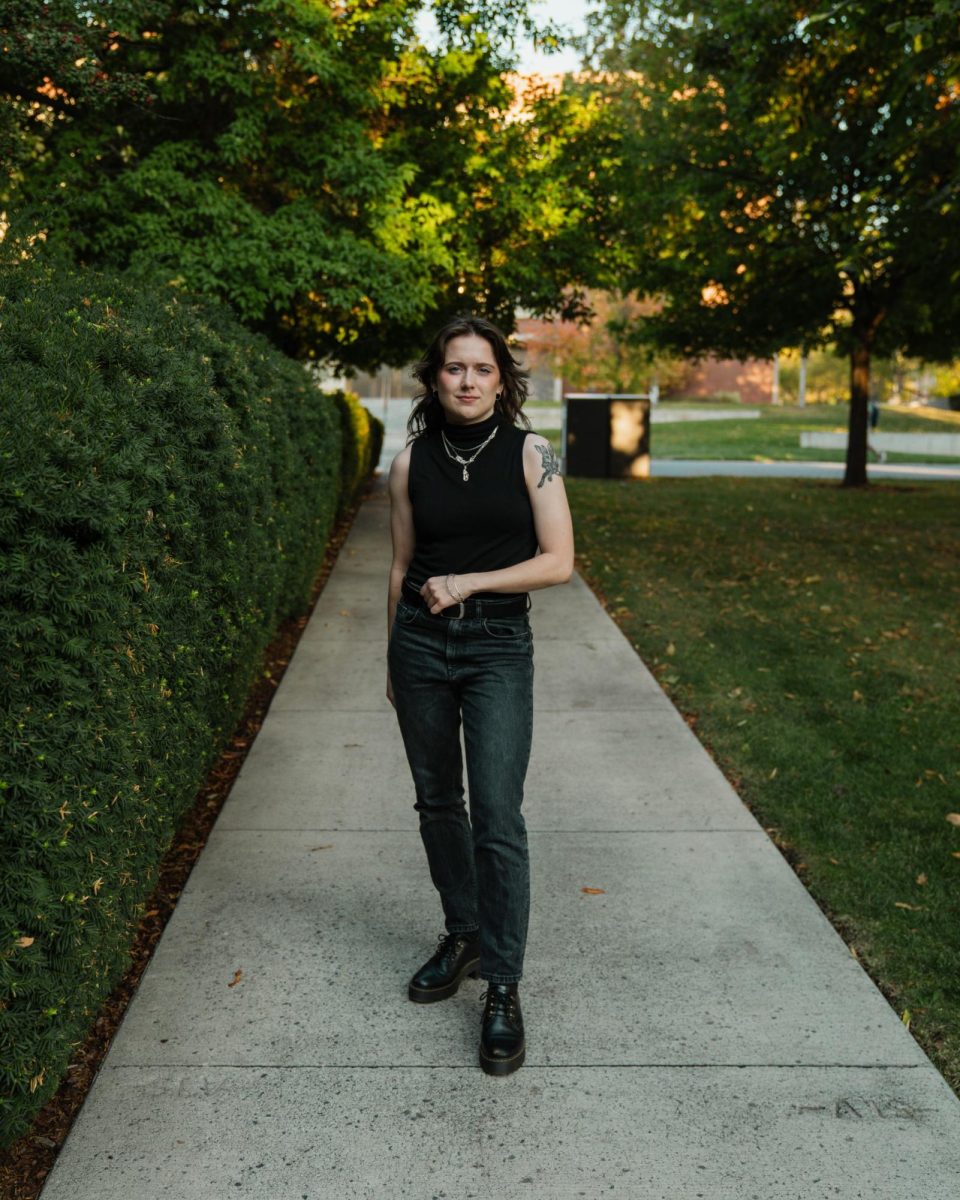 Britta Reumann poses for a photo on WSU campus, 2025. 