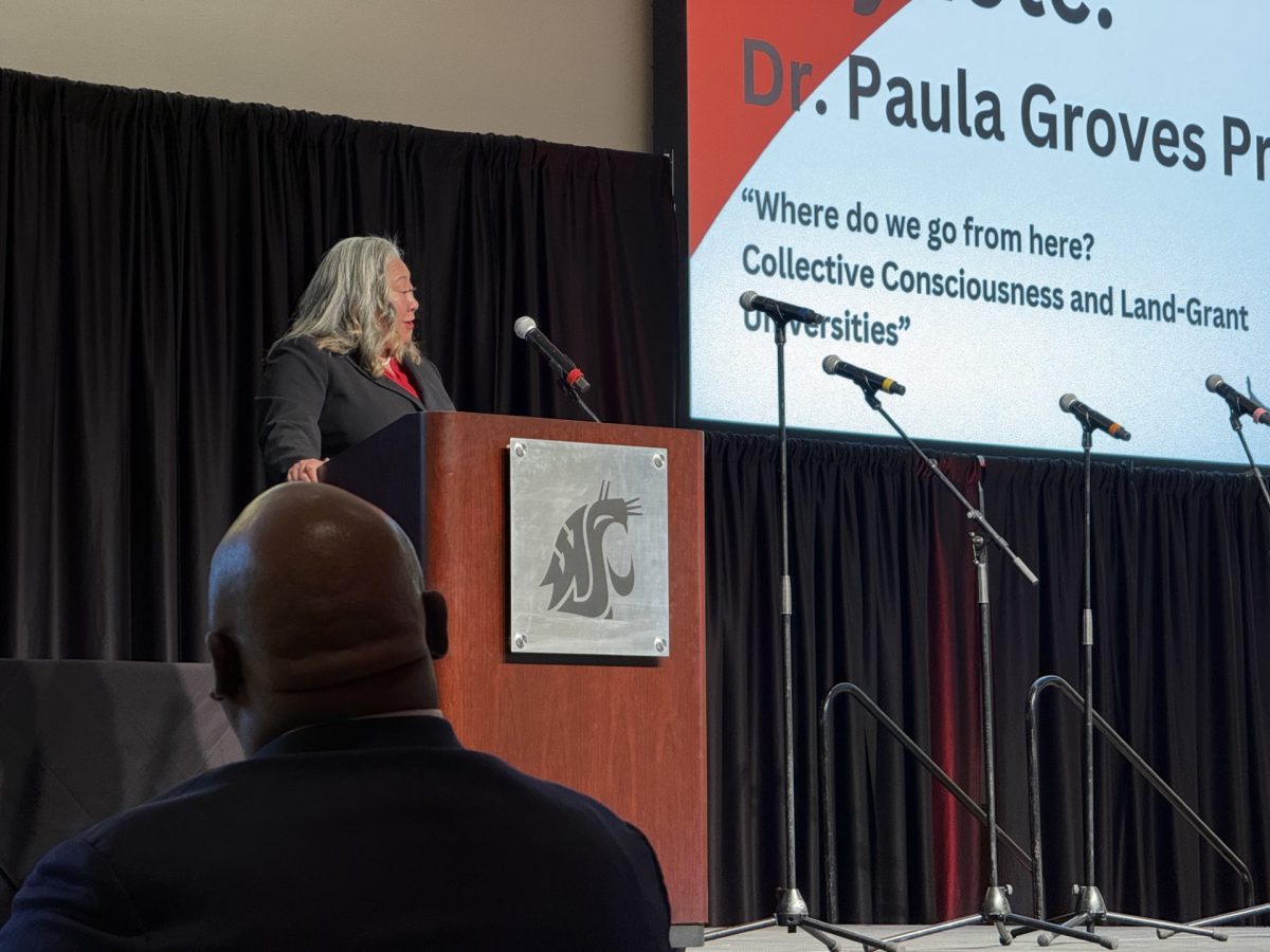 Paula Groves Price gives her Keynote Celebration speech for MLK week on Jan. 22, 2026. 