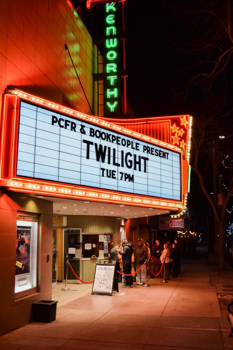 Attendees lined up outside the Kenworthy Theatre for the showing of Twilight on Jan. 20, 2026.