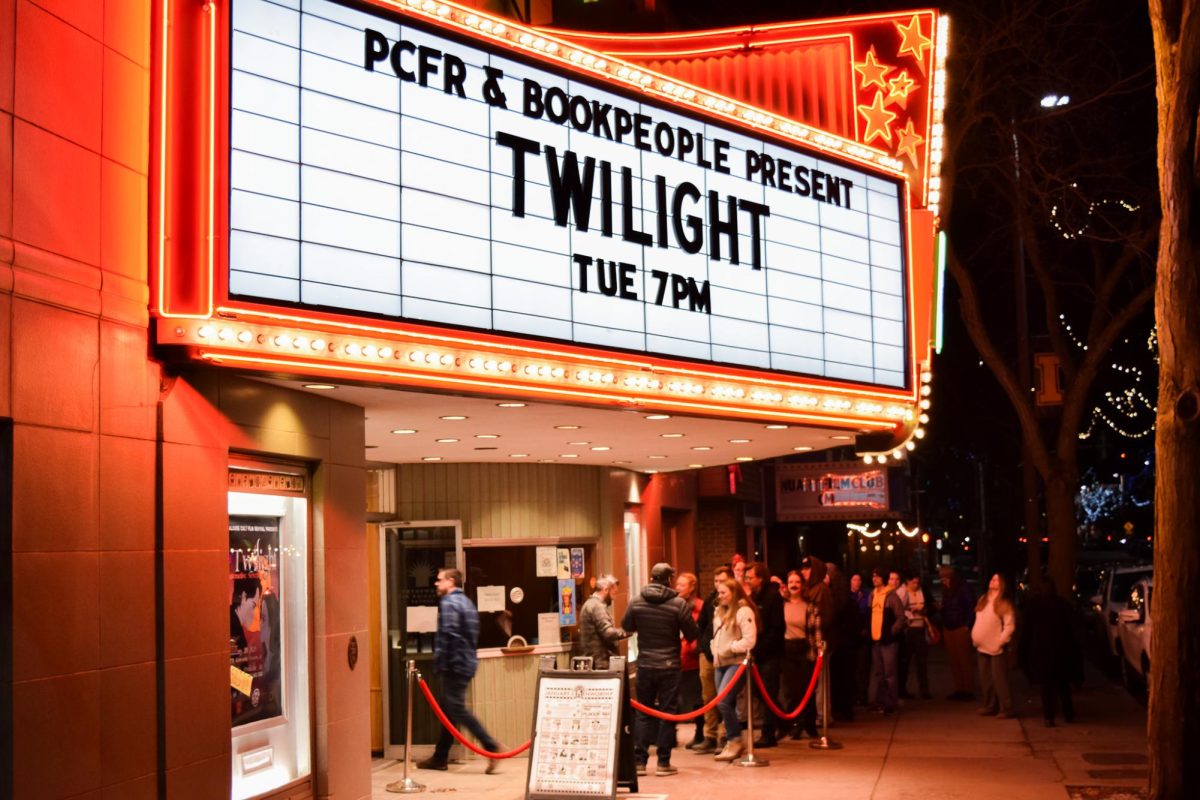 Attendees lined up outside the Kenworthy Theatre for the showing of Twilight on Jan. 20, 2026.
