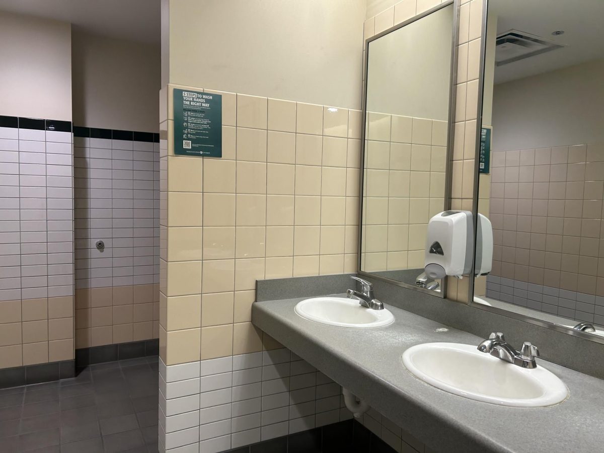 1st floor mens bathroom in the Center for Undergraduate Education, Pullman, Wash.
