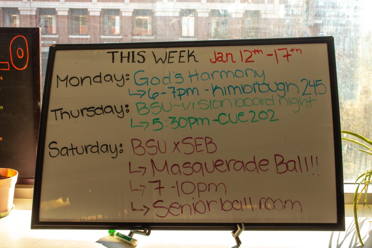 The African American Student Union's office event calendar, Jan. 14, 2026.