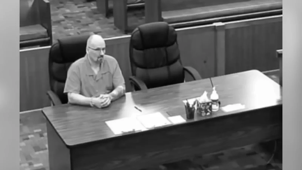 Robins shown in court before a Whitman County judge in late Dec. Robins arraignment is scheduled for Jan. 16.