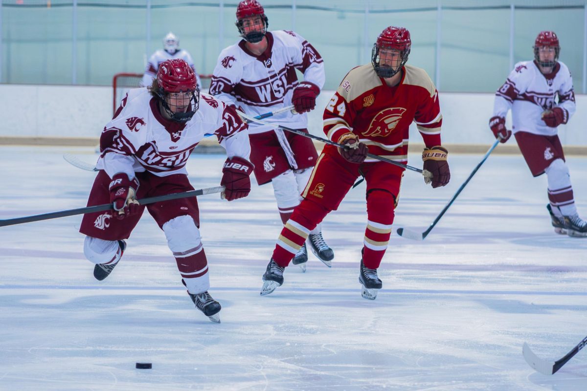 Ryan Brenner moves towards the goal against University of Southern California, Feb. 6, 2026.
