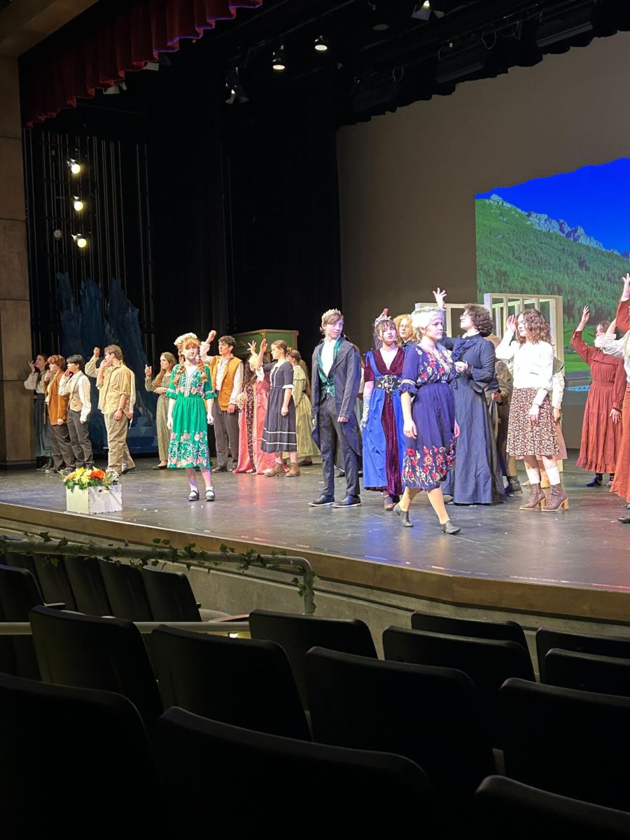 Cast members of Pullman High School's production of Disney's "Frozen: The Broadway Musical" rehearse, Feb. 16. 