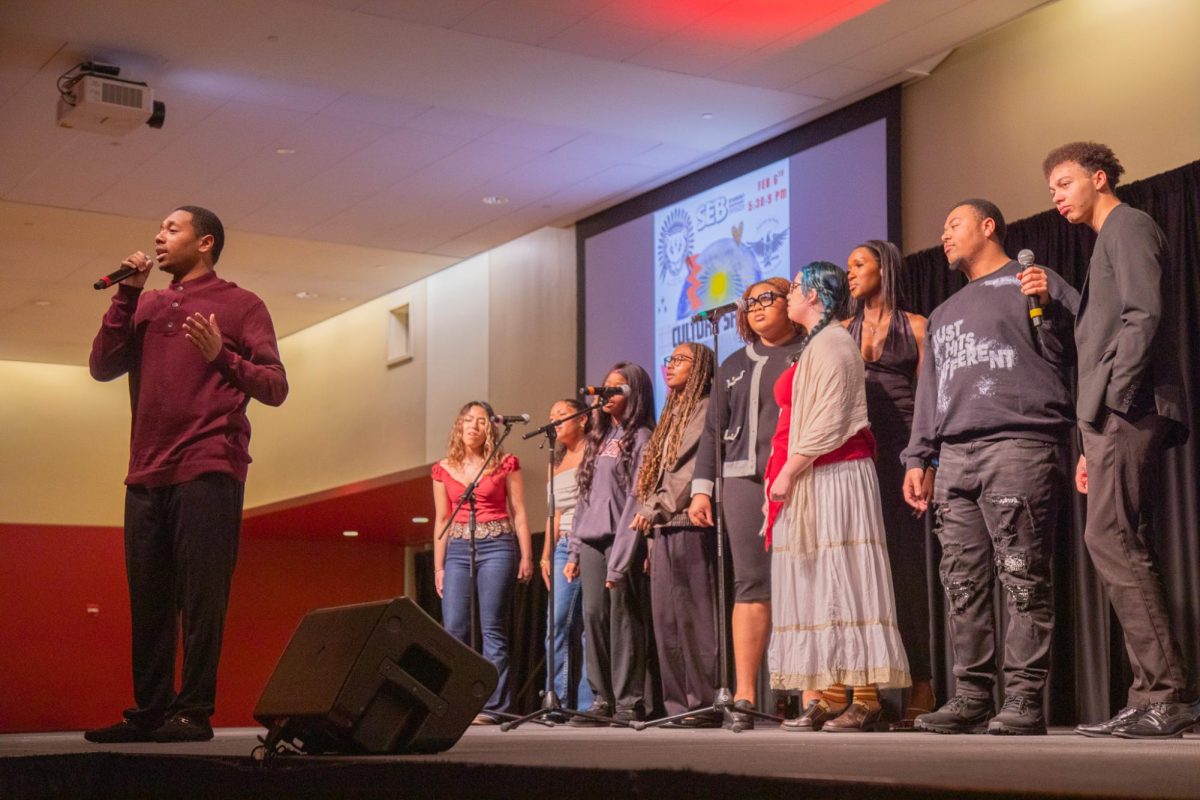 WSU's God's Harmony gospel group performing at the APASC Culture Shock event, Feb. 7, 2026.