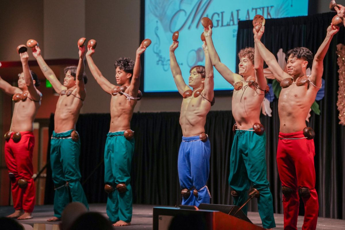 Performers on stage during the Filipino American Student Association's Filipino Culture Night, March 7, 2026.