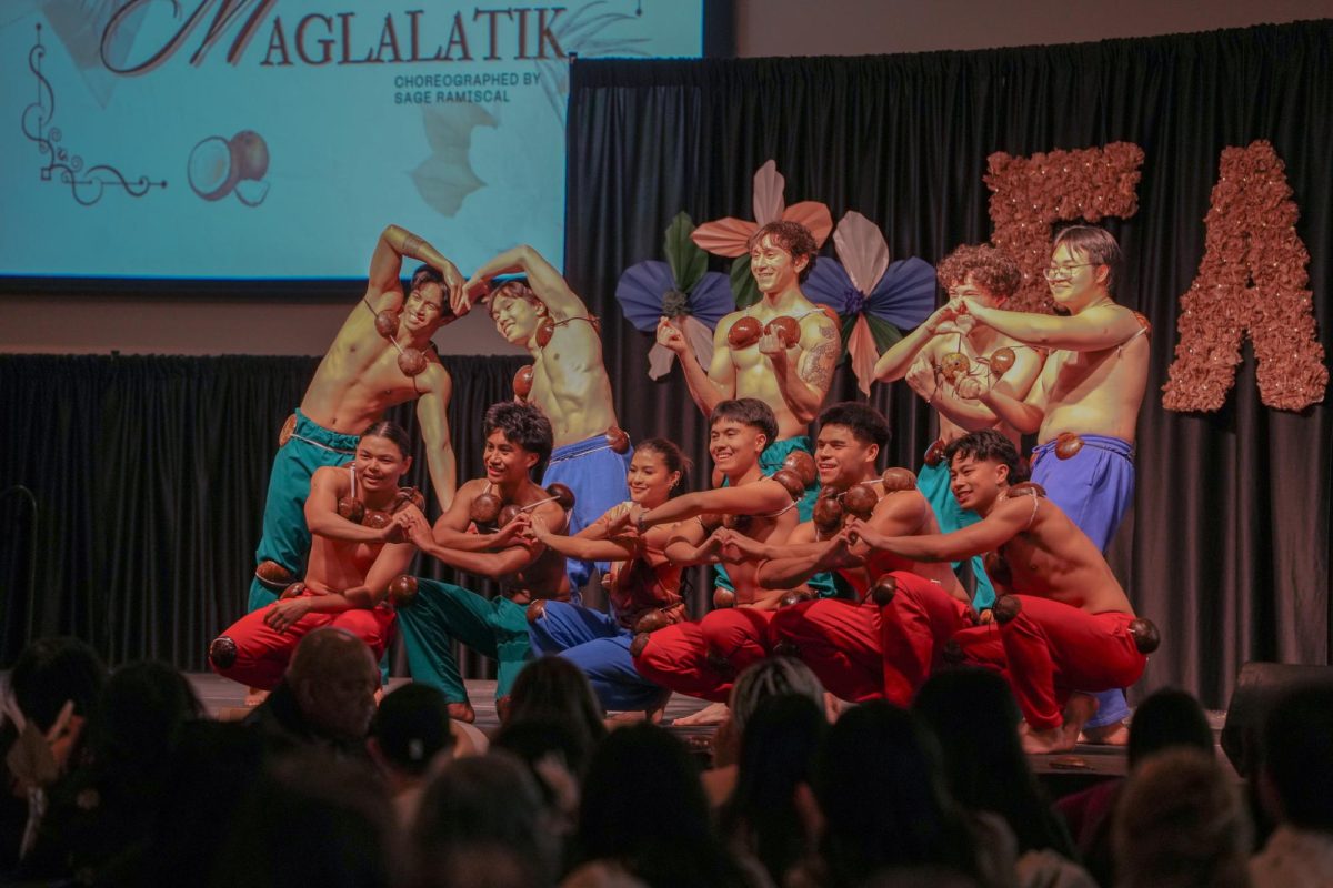 Performers on stage during the Filipino American Student Association's Filipino Culture Night, March 7, 2026.